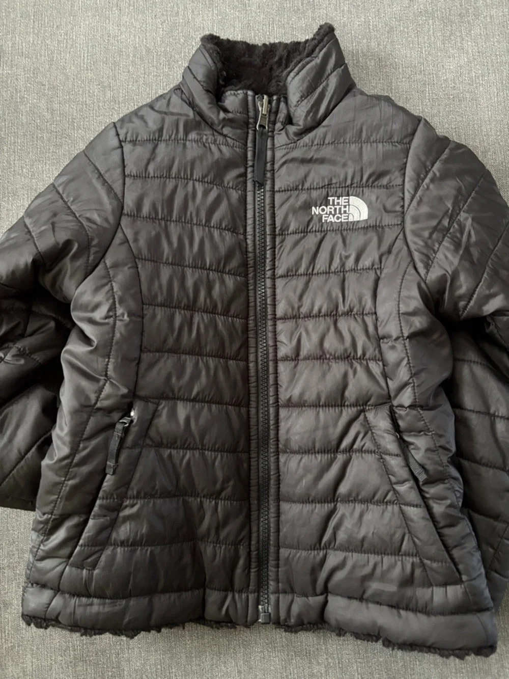 The North Face Black Plush Fleece Zip Jacket - Picture 4 of 5